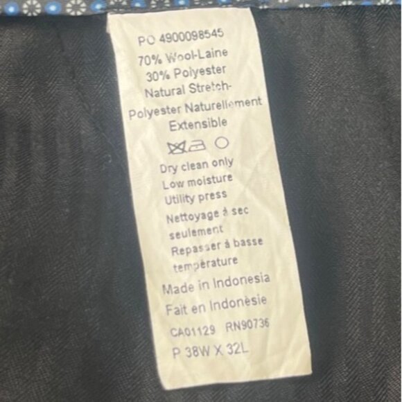 Lauren Ralph Lauren Dress Pants Mens 38 X 32 Blue Wool Blend - Picture 7 of 7